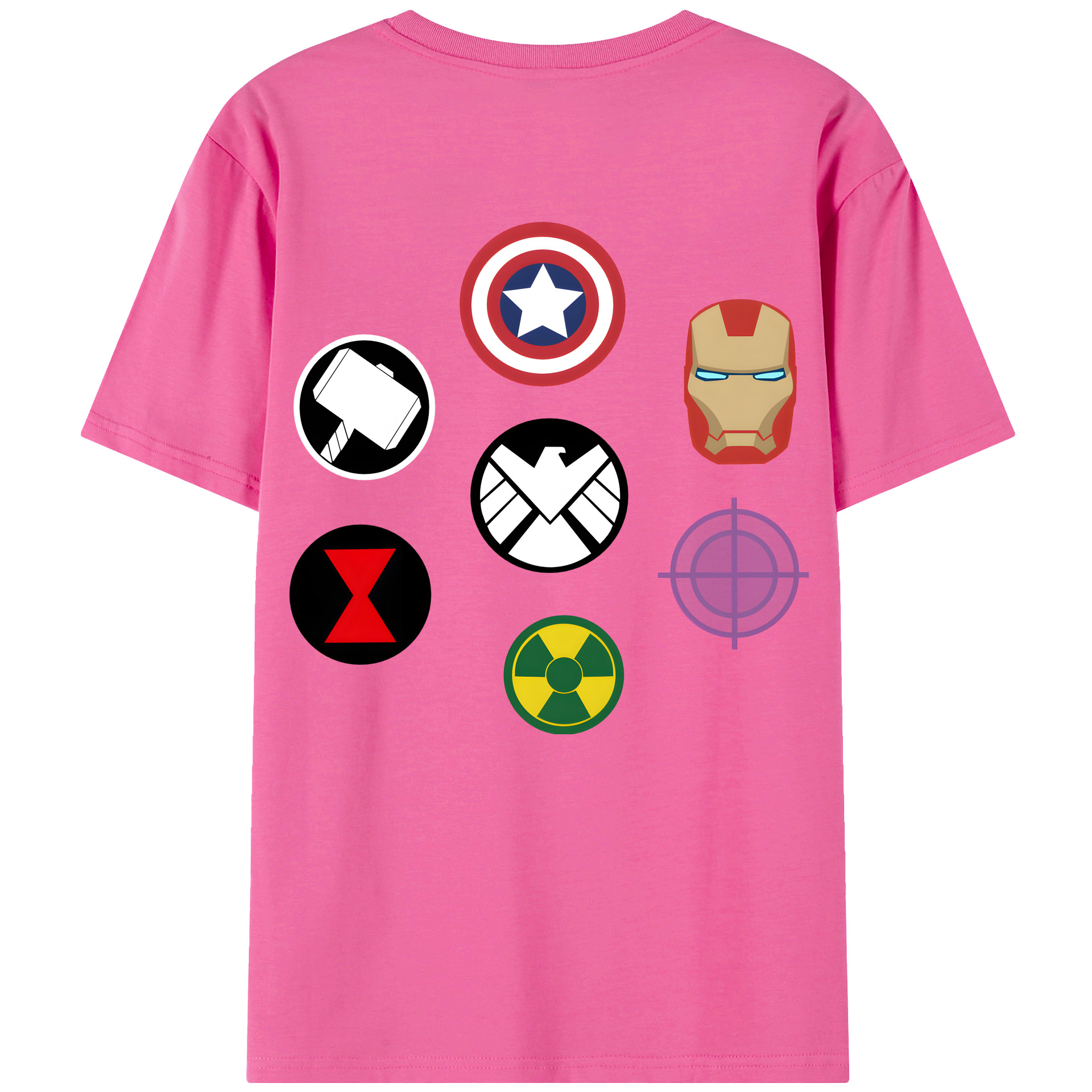 （画像用） アベンジャーズ The Avengers レディース半袖Tシャツ(バックプリント)